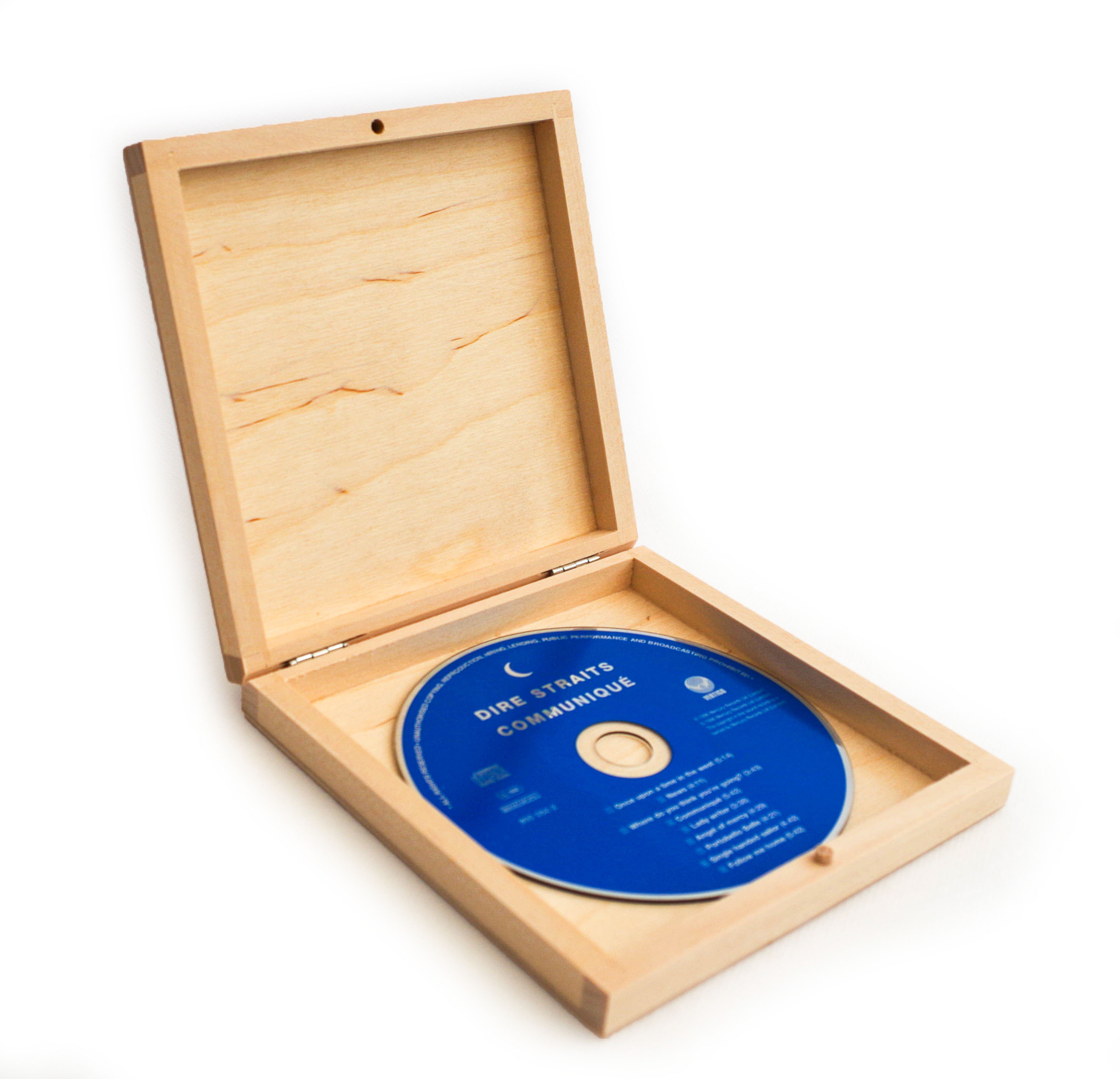 1/2/3x Plain Wooden CD Keepsake Storage Box / Wood Natural Boxes for